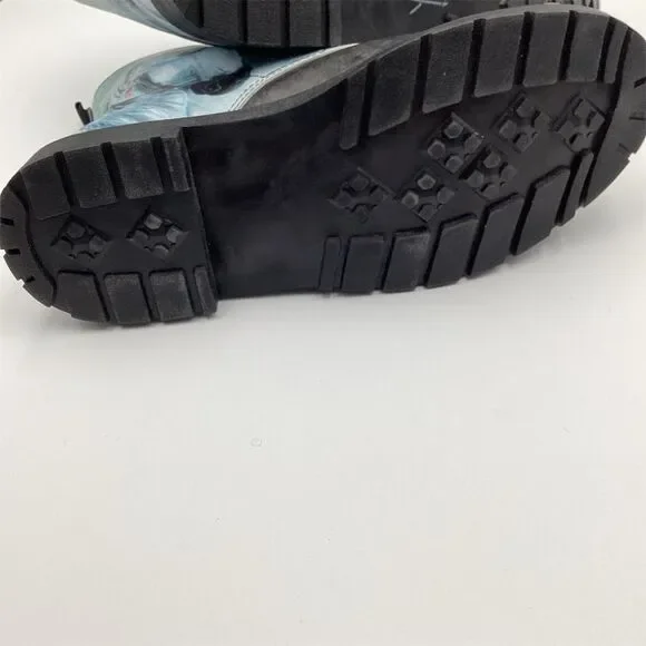 Horse Print Vegan Leather Lace-Up Boots Size 11.5 - Picture 8 of 15